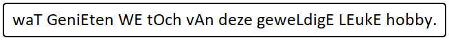 Bacon code voorbeeld