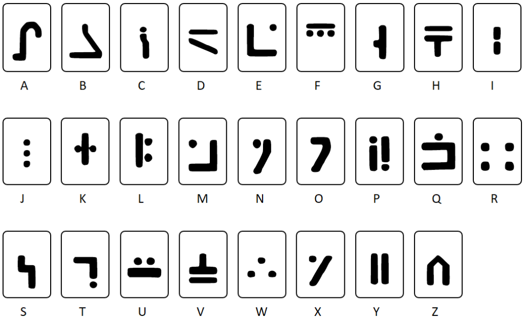 Galactic Alfabet standaard
