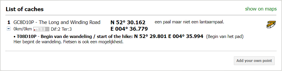 Geoprinter extra informatie cache toevoegen