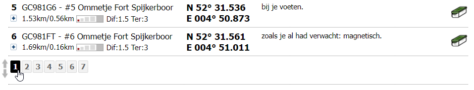Geoprinter lijst cache verschuiven