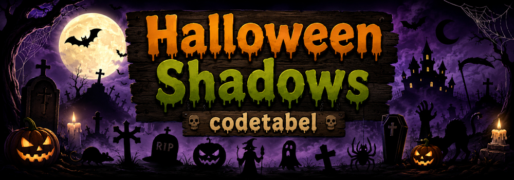 Halloween Shadows codetabel