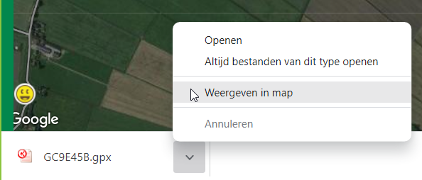 weergeven in map