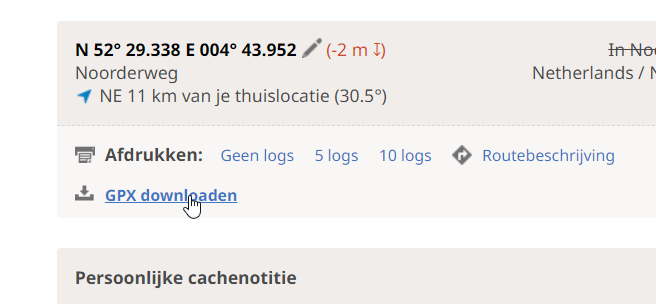 gpx bestand downloaden