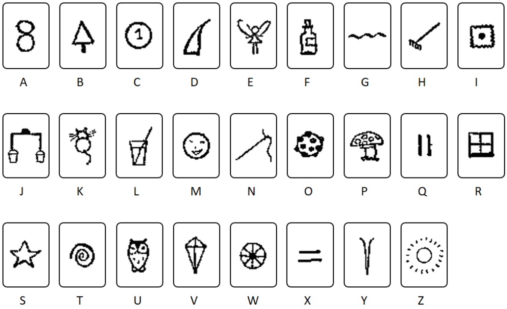 Kabouter ABC 1947 Scouting Code geheimschrift