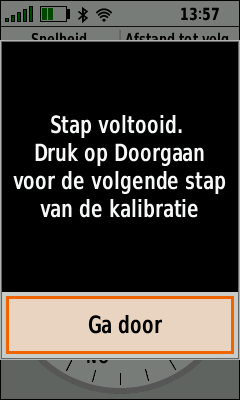 kompas kalibreren stap 2 ga door
