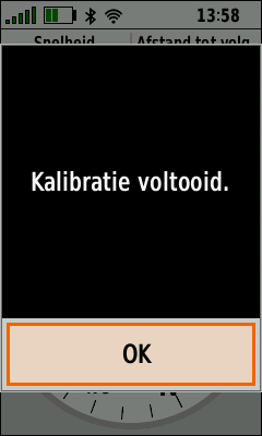 Kalibratie gelukt