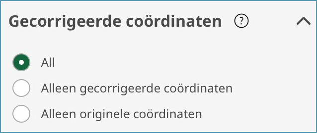 Geocaching zoekfilters Gecorrigeerde coördinaten filter op geocaching.com