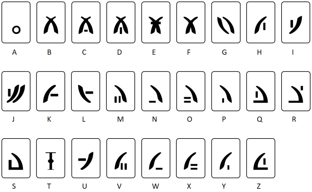 Zeti Reticuli hoofdletters caps