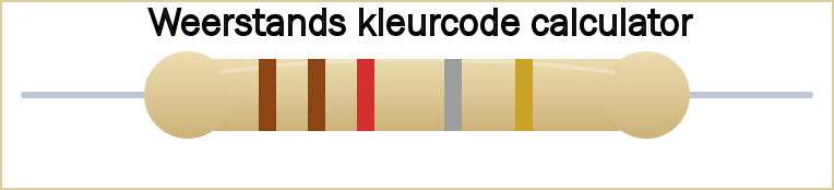 weerstand kleurcode met gekleurde ringen