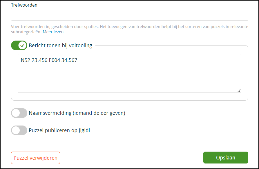 Bericht tonen invullen