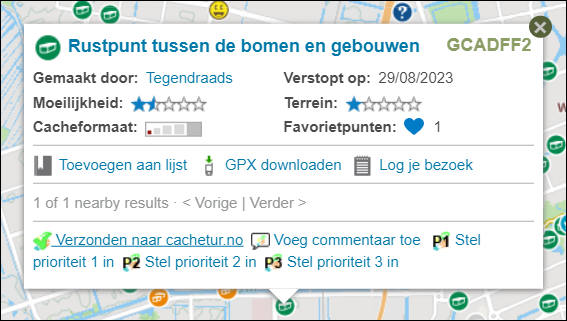 Zend naar cachetur.no