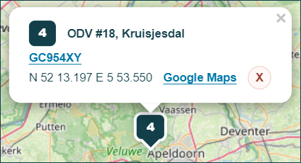 popup kaart