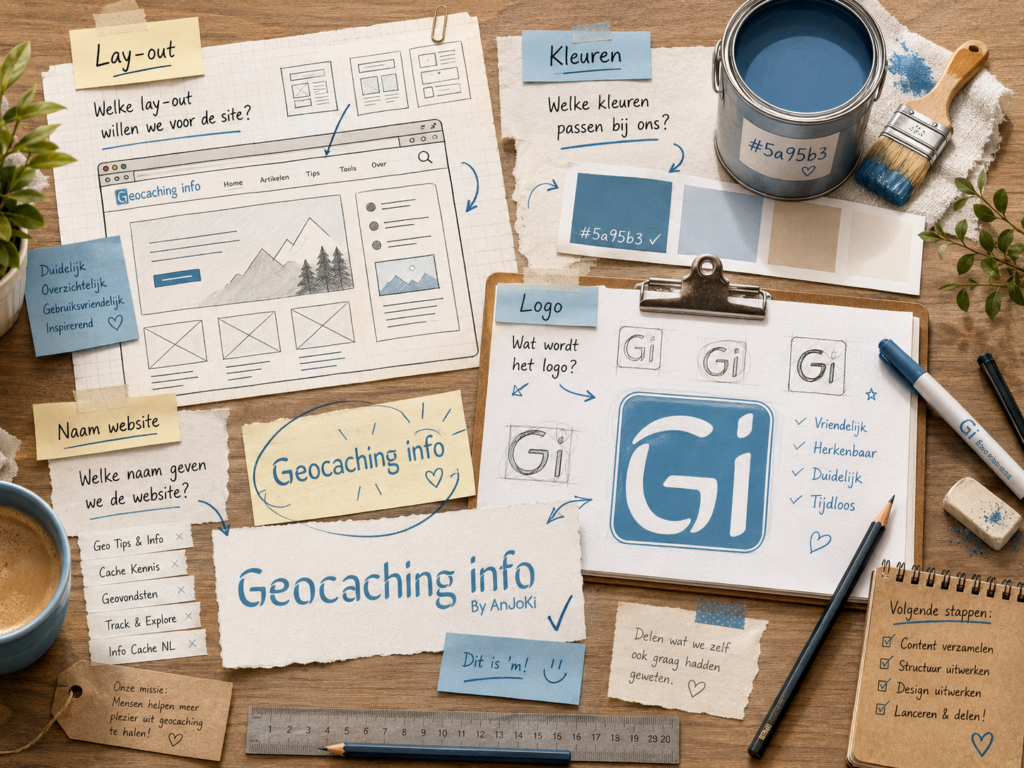 Bouwen van de website Geocaching Info